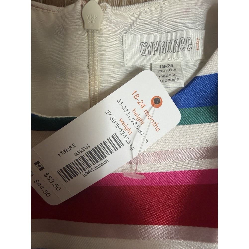 Gymboree Baby Girls Striped Jacquard Party Dress 18-24 Months NWT - Picture 5 of 7